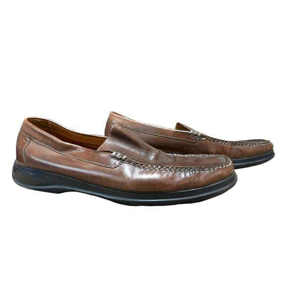 Cole haan men's brown‎ leather loafer size 10 - Picture 1 of 8